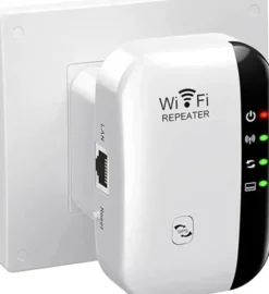 Access Point Aptel REPEATER Wzmacniacz Sygnału WLAN 2,4GHz sieciowy + kabel biały AK339