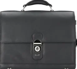 ALASSIO Monza Torba biznesowa skórzana 38 cm przegroda na laptopa schwarz 47127