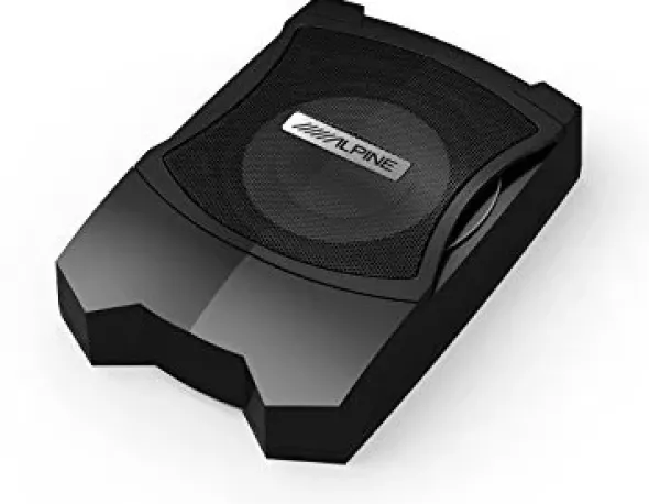 Alpine PWE-V80 Pre-Loaded subwoofer 160 W, głośnik średniotonowy, aktywny subwoofer, 160 W, 50 100 HZ, 160 W, wraz z obudową PWE-V80