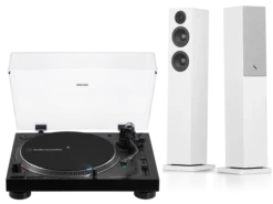 Audio-Technica AT-LP120XBT (czarny) + A38 W (biały)