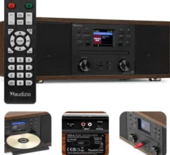 Audizio Avola CD/BT/DAB+/WIFI brązowy one size