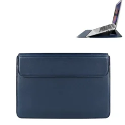 Devia etui pokrowiec torba do laptopa / MacBooka Ultra-Thin z funkcją podstawki 13,3'' wodoodporna sztuczna skóra niebieski