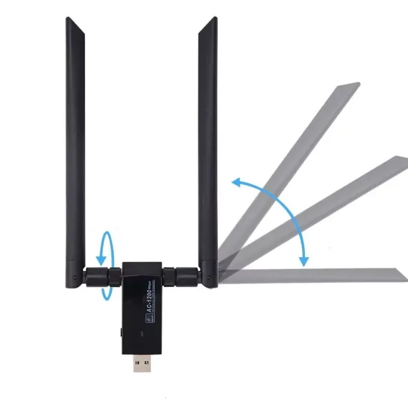 Dwuzakresowy Adapter WiFi na USB 3.0 AC-1200Mbps Karta Sieciowa