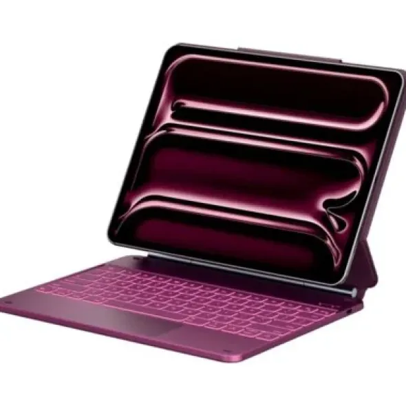 Etui na iPad Air 13 cali TYPECASE Edge Malinowy Klawiatura
