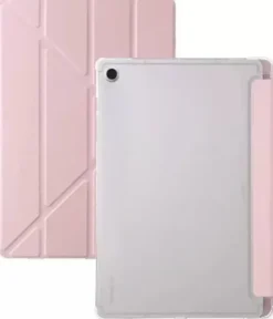 Etui na tablet 4kom.pl Etui Clear Trifold z podstawką do Samsung Galaxy Tab S6 Lite 2022/24 10.4", różowe
