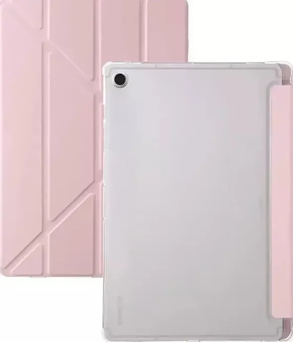 Etui na tablet 4kom.pl Etui Clear Trifold z podstawką do Samsung Galaxy Tab S6 Lite 2022/24 10.4", różowe