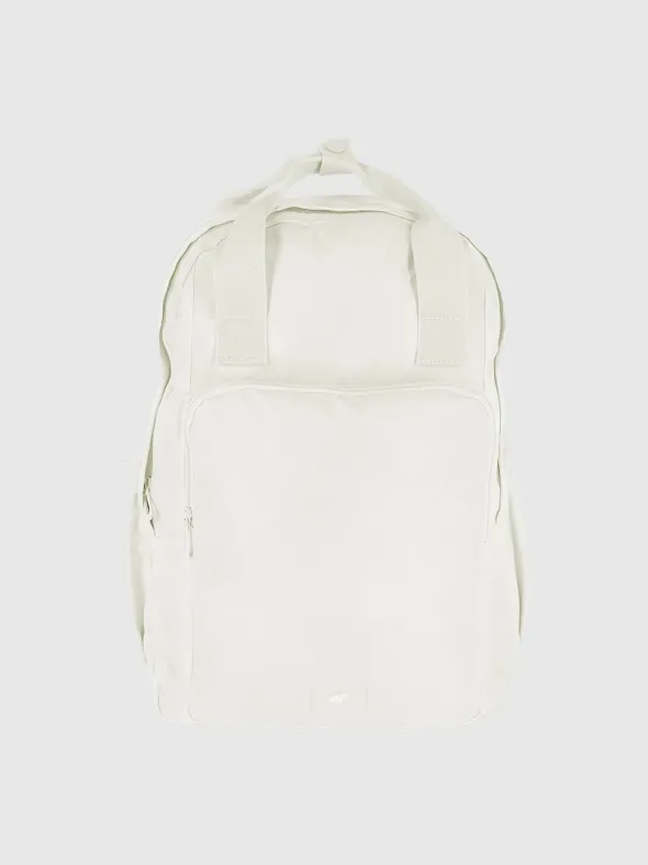 4F Plecak miejski (18 L) z kieszenią na laptop - biały Uniwersalny