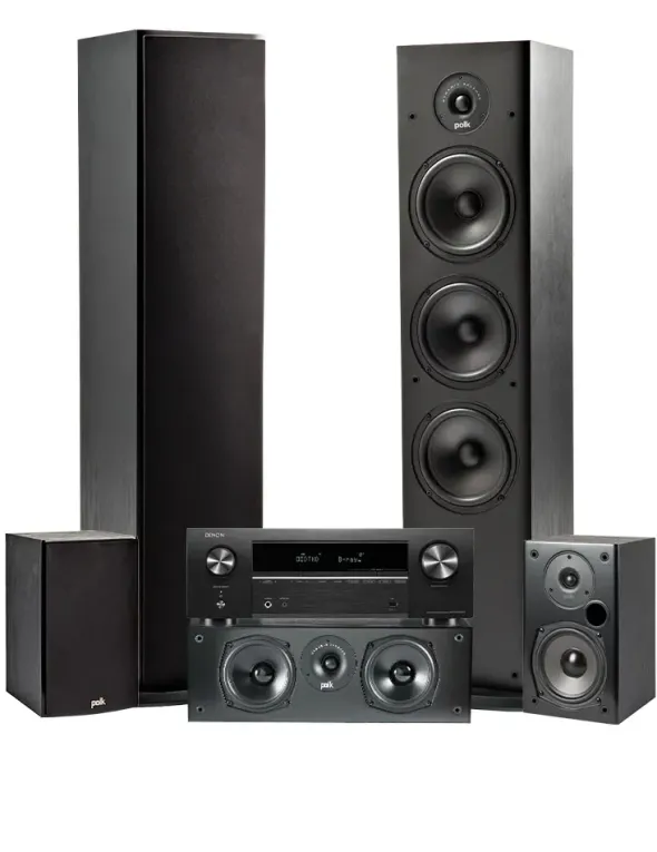 Kino domowe Zestaw kina domowego: Denon AVR-X580BT + Polk Audio T50/T15/T30
