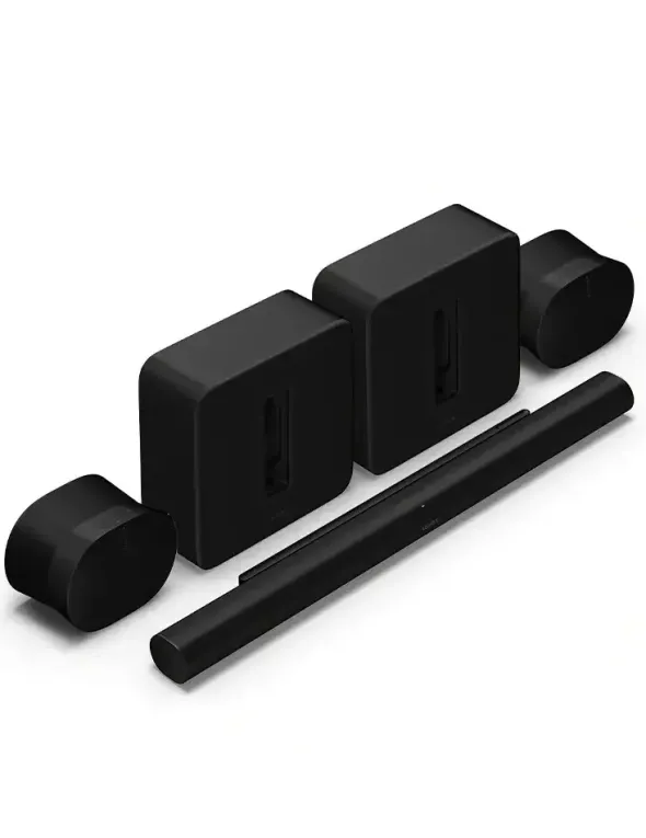 Kino domowe Zestaw kina domowego Sonos ARC Ultra + 2x SUB 4 + 2x Era 300, Czarny