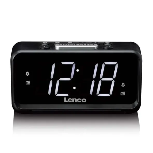 Lenco CR-28BK radio Zegar Analogowy Czarny