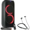 Manta SPK5310PRO 120W Bluetooth Radio FM Mikrofon Karaoke Czarny + Słuchawki MNH02