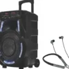 Manta SPK5033 40W Bluetooth Radio FM Mikrofon Karaoke Czarny + Słuchawki MNH02