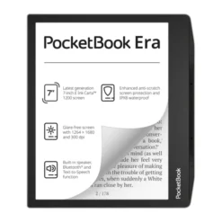 PocketBook Era 16GB Srebrny + etui Flip Czarne + 60 dni Legimi + 1100 ebooków GRATIS!