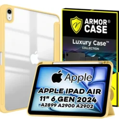 PRZEŹROCZYSTE ETUI CLEAR PENCIL DO Apple iPad AIR 11" 6 GEN 2024 A2899 A2900 A2902 | kremowy