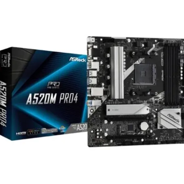 Płyta główna ASRock A520M Pro4 (90-MXBDU0-A0UAYZ)