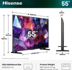 Telewizor HISENSE QLED 55E7S PRO