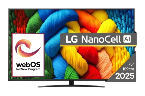 Telewizor LG NanoCell AI 75NANO81A3A Telewizor 190,5 cm (75") 4K Ultra HD Smart TV Wi-Fi Czarny