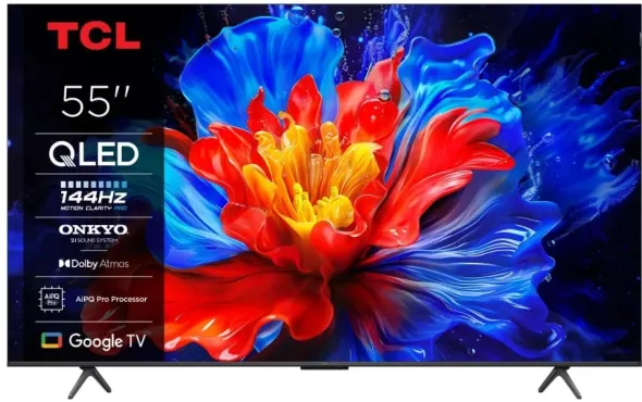 Telewizor TCL TV 55" 55P81K QLED 144 Hz 4K Google TV Dolby Atmos Vision