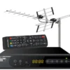 Tuner cyfrowy Esperanza EV106 DVB-T/T2 H.265/HEVC + antena kierunkowa VHF/UHF MUX8 ATD31S