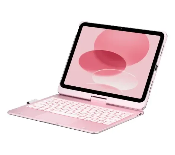 Typecase Flexbook Touch z klawiaturą do iPad 11" A16 2025/iPad 10.9" 2022 Jasno różowy