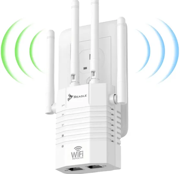 WZMACNIACZ SYGNAŁU SIECI WIFI 5 GHz 802.11ac REAPETER AC1200 EXTENDER 2xLAN