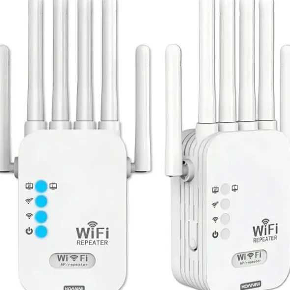Wzmacniacz Sygnału Wi-fi Repeater Duża Moc 300mb/s - 6 X Antena Koanni