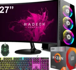 ZESTAW KOMPUTER GAMINGOWY 27"RYZEN 5|VEGA 11|32GB|1TB| WI-FI|WIN 11