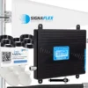 Zestaw Wzmacniacz LTE Signaflex GSM/UMTS/DCS BLACK LCD LS-GDW2 + T1 20dBi 10m + 4x Grzybek + Bat